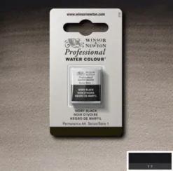 Winsor & Newton - Akvarelfarve 1/2 Pan - Ivory Black