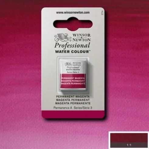 Winsor & Newton - Akvarelfarve 1/2 Pan - Permanent Magenta