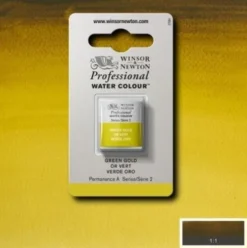 Winsor & Newton - Akvarelfarve 1/2 Pan - Green Gold