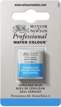 Winsor & Newton - Akvarelfarve 1/2 Pan - Cerulean Blue