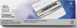 Winsor & Newton - Akvarelfarve Pan Sæt Med 12 Farver - Travel Tin