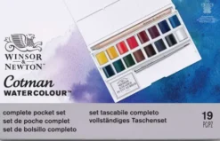 Winsor & Newton - Akvarelfarve Sæt Med 16 Farver - Complete Pocket