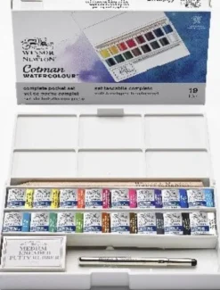Winsor & Newton - Akvarelfarve Sæt Med 16 Farver - Complete Pocket