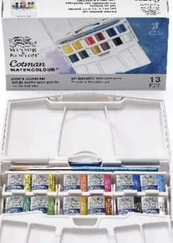 Winsor & Newton - Akvarelfarve Sæt Med 13 Dele - Palette Pocket