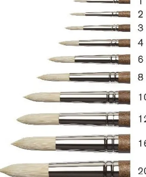 Winsor & Newton - Artists Pensel - Hog Round - Str. 10