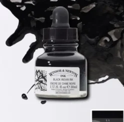 Winsor & Newton - Black Indian Ink 30 ML - Blæk