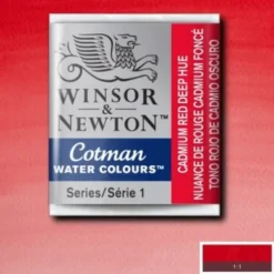 Winsor & Newton - Cotman Watercolour - 1/2 Pan - Cadmium Rød Dyb