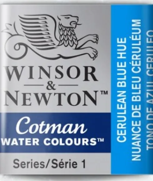 Winsor & Newton - Cotman Watercolour - 1/2 Pan - Cerulean Blå