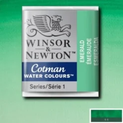 Winsor & Newton - Cotman Watercolour - 1/2 Pan - Smaragd Grøn