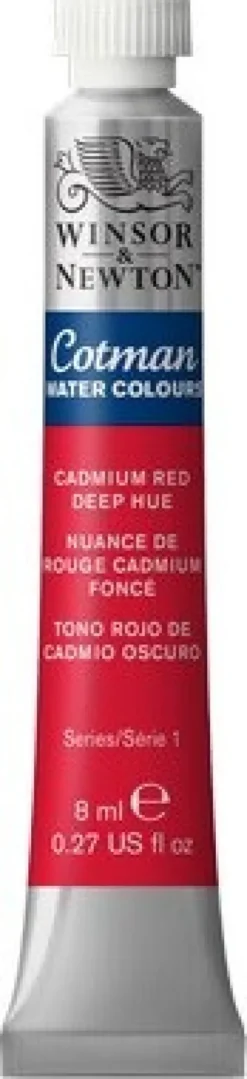 Winsor & Newton - Cotman Watercolour - 8 ML - Cadmium Rød Dyb