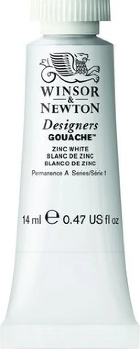 Winsor & Newton - Designers Gouache - 14 ML - Zink Hvid