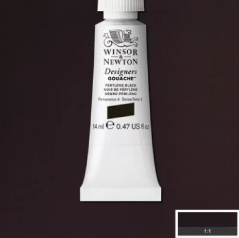 Winsor & Newton - Designers Gouache Maling - Perylene Black 14 ML