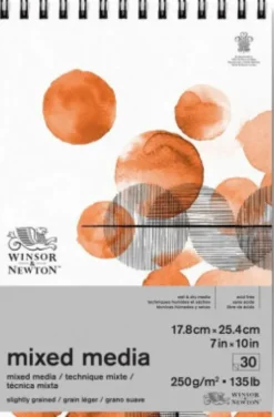 Winsor & Newton - Mixed Media Skitseblok 250G 18X25 CM - 30 Sider