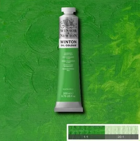 Winsor & Newton - Oliemaling - Permanent Green Light 200 ML