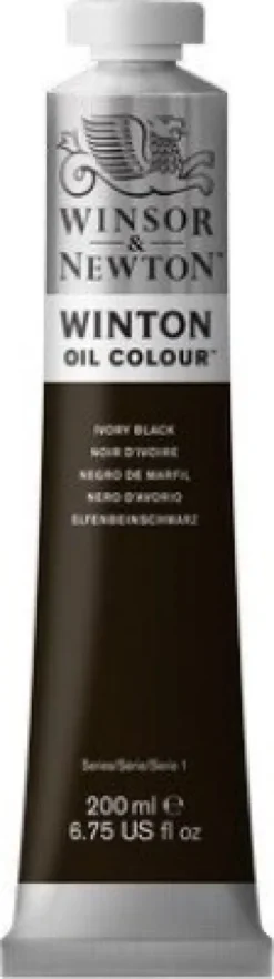 Winsor & Newton - Oliemaling - Winton - Ivory Black 200 ML