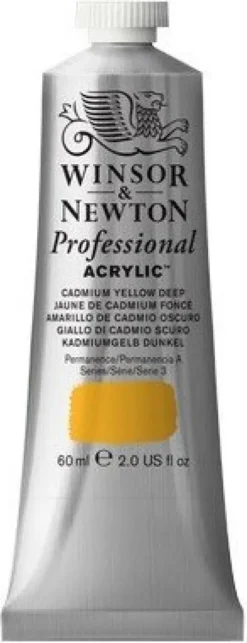 Winsor & Newton - Proff Akrylmaling - Cadmium Yellow Deep 60 ML