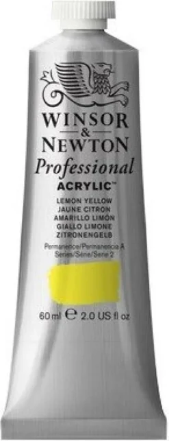 Winsor & Newton - Proff Akrylmaling - Lemon Yellow 60 ML