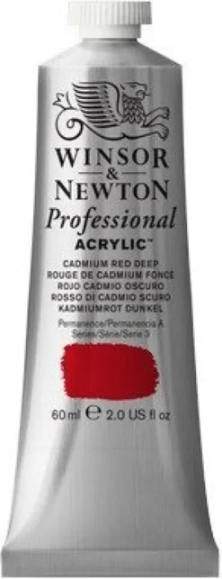 Winsor & Newton - Proff Akrylmaling - Cadmium Red Deep 60 ML