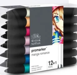 Winsor & Newton - Promarker Tusser - Manga Romance - 12+1 Dele