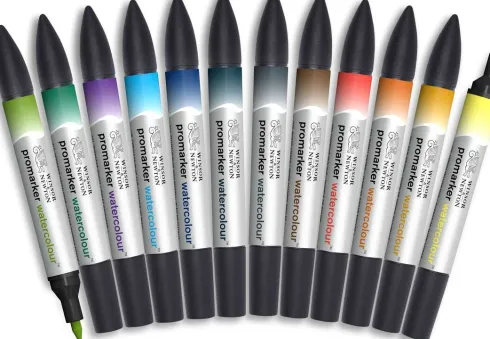 Winsor & Newton - Promarker Tusser - Landscape Tones - 12 Farver