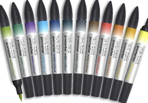 Winsor & Newton - Promarker Tusser - Landscape Tones - 12 Farver