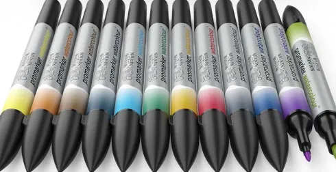 Winsor & Newton - Promarker Tusser - Landscape Tones - 12 Farver