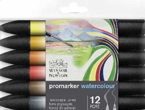 Winsor & Newton - Promarker Tusser - Landscape Tones - 12 Farver