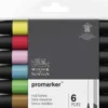 Winsor & Newton - Promarker Tusser - Medium Toner - 6 Farver