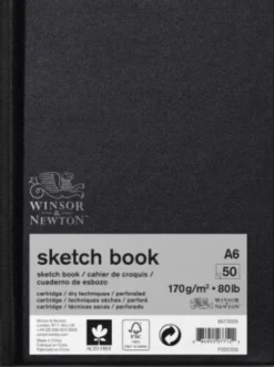 Winsor & Newton - Skitsebog - Sketchbook A6 170G - 50 Sider