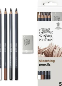 Winsor & Newton - Studio Collection Sketching Pencils Sæt - 5 Dele