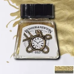Winsor & Newton - Tegne Blæk - 14 ML - Guld