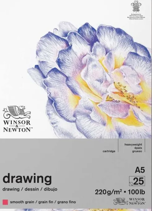 Winsor & Newton - Tegneblok - Glat 220G A5 25 Sider