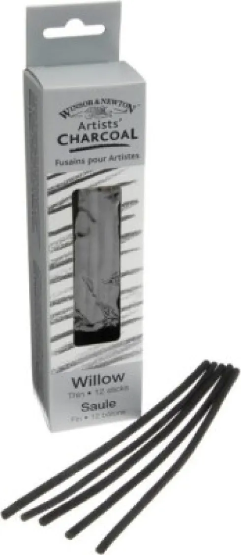 Winsor & Newton - Tegnekul - Charcoal Willow Thin - 12 Stk