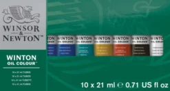 Winsor & Newton - Winton Oil Colour - Oliemaling Sæt - 10X21 ML