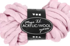 Xl Kæmpegarn - Poly Akryl Uld - L 15 M - Mega - Rosa 300 G