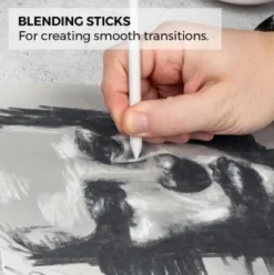 Zieler - Artists Charcoal Drawin Set - Tegnekul Skitsesæt - 24 Dele