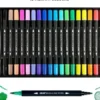 Zieler - 18 Brush & Fine Tip Pens - Dobbeltender - Vandbaseret